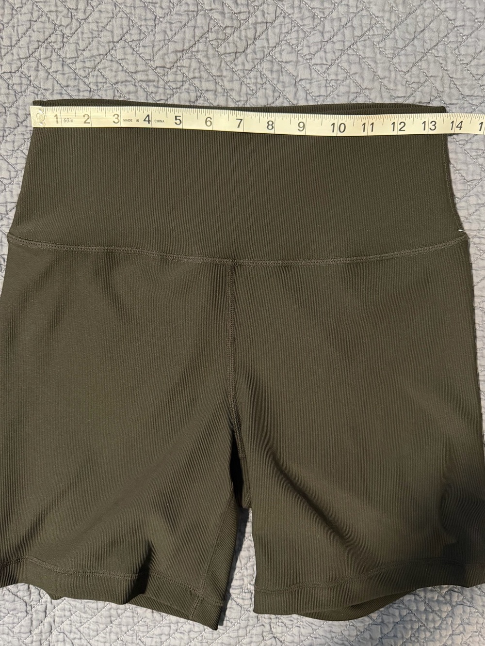 Yogalicious High-Waist Black Ribbed Women’s Bike Shorts XL - Picture 7 of 9